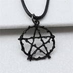 Pentagram Pendant Necklace for Men 45cm Chain