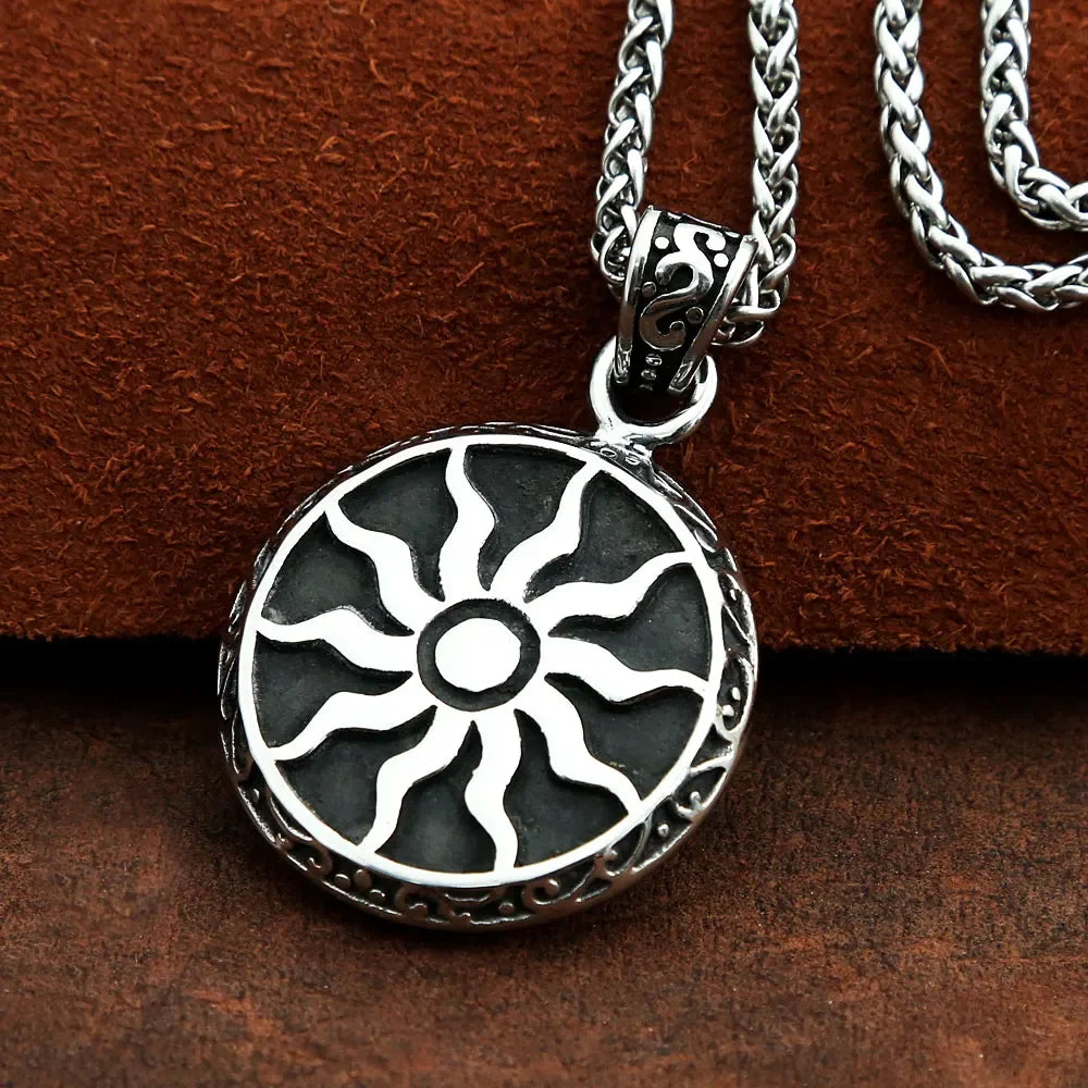 Apollo Sun God Stainless Steel Pendant Necklace