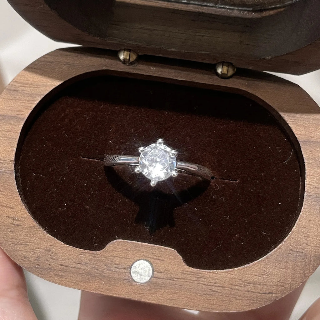 2 Carat White Natural Moissanite Gemstone Bizuteria Real S925 Sterling Silver Color Ring for Women Silver 925 Jewelry Females