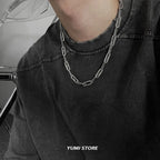 Textured Wrapped Choker Necklace — Stainless Steel