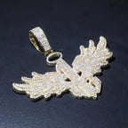 Men's Personality Is Cool, Ha's New Large Wing Pendant, Copper Inlaid Zircon Fashionable Street Necklace Trend