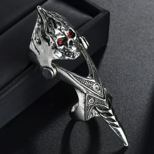 Gothic Punk Dragon Eagle Skull Joint Knuckle Full Finger Claw Ring Unisex Cool Heavy Rock Party Club Charm Knuckle