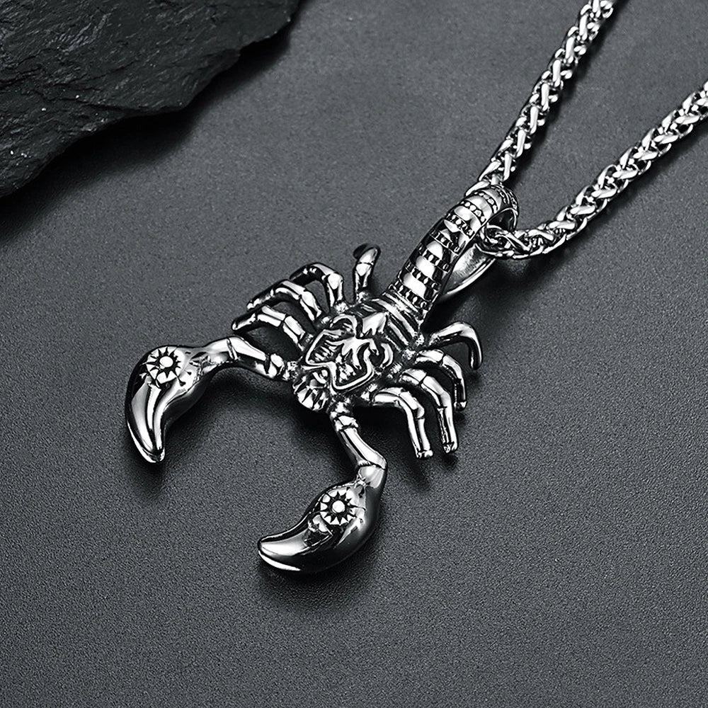 Scorpion Pendant Necklace — 316L Stainless Steel