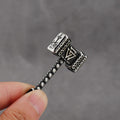 Nordic 316L Stainless Steel Thor's Hammer Pendant Necklace Men and Women Simple Creative Punk Amulet Necklace Jewelry