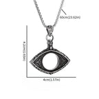 Vintage Hollow Devil's Eye Pendant Necklace Men Women Punk Hip Hop Cycling Jewelry Gift