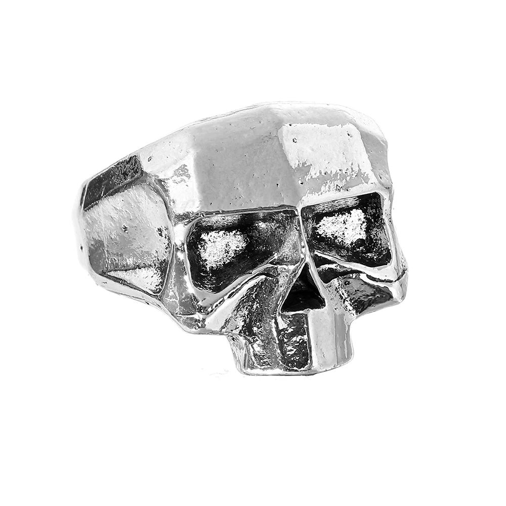 Robot Ghost Skull Open Ring — Stainless Steel