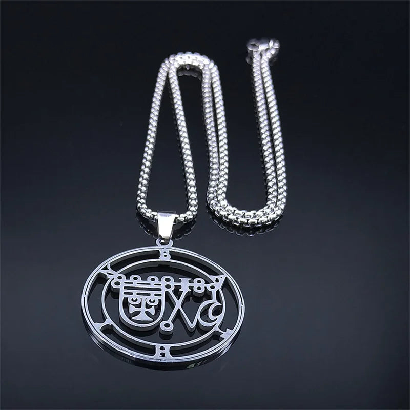 Occult Sigil Silver Pendant Bathin Demons Seals