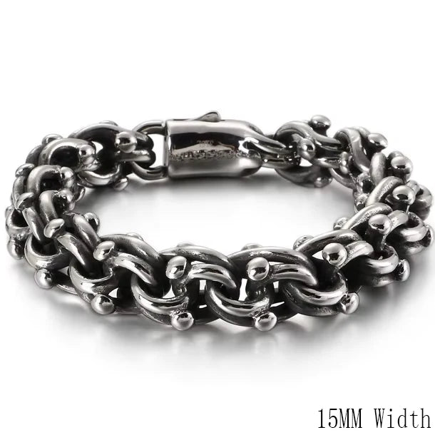 316l Stainless Steel Link Chain Man Bracelet for Men Punk Rock Gothic Vintage Biker Jewelry Price Men's Bracelets Boys