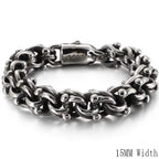 316l Stainless Steel Link Chain Man Bracelet for Men Punk Rock Gothic Vintage Biker Jewelry Price Men's Bracelets Boys