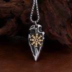 Compass Viking Steel Pendant Vintage Spear Nordic