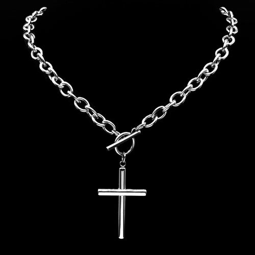 Cross Jesus Christ Steel Pendant Christian Punk
