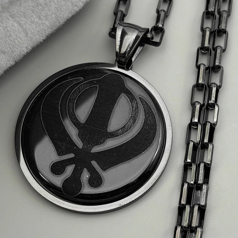 Tiger Gold Pendant Indian Sikhism Khanda Symbol