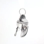 Vintage Spartan Helmet Guardian Bell Pendant Necklace Stainless Steel Unisex Punk Rock Motorcycle Talisman Jewelry Best