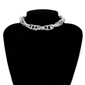 Heart Lock Cross Pendant Necklace — Silver Chain
