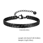 Gold Cuban Flat Chain Bracelet — Stainless Steel
