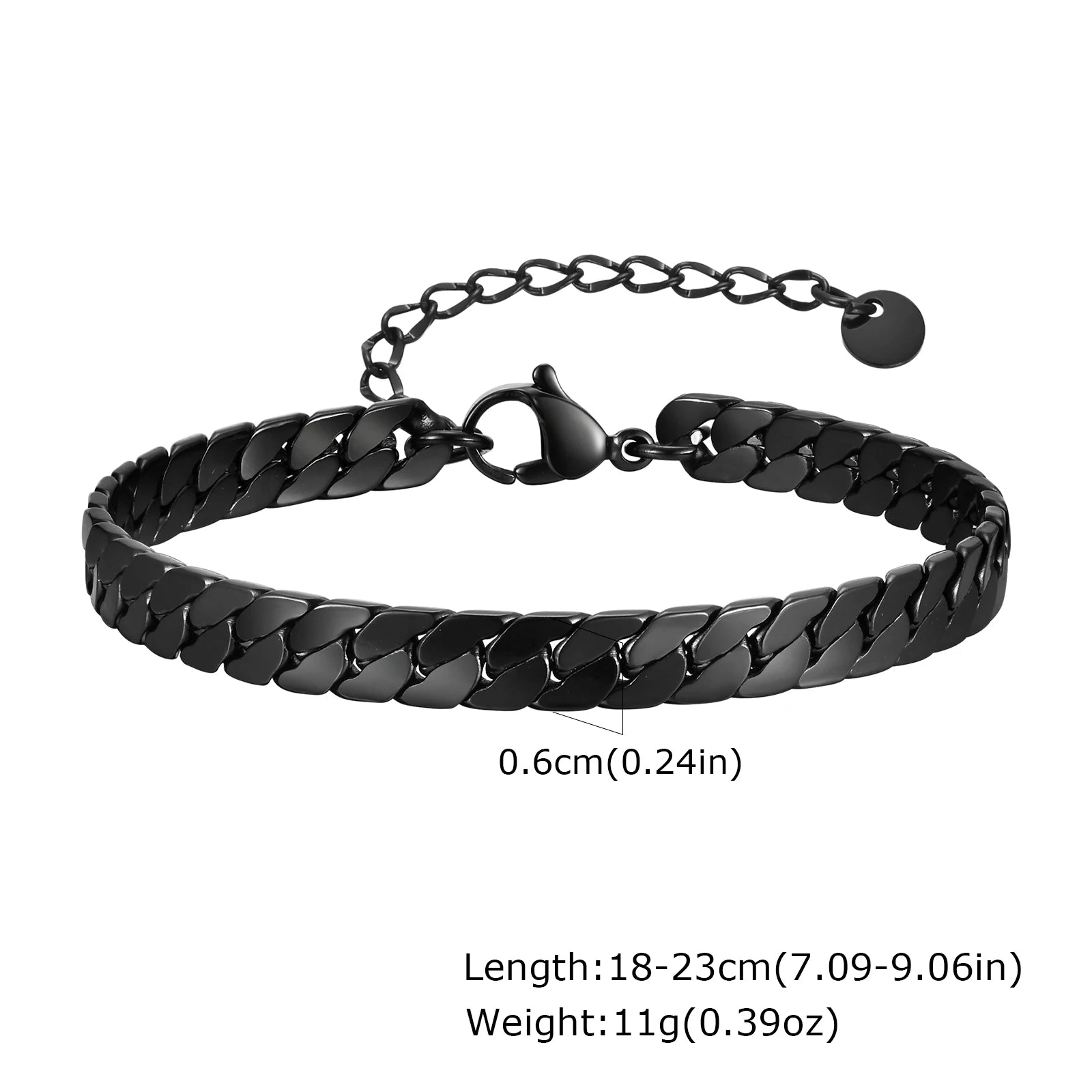 Gold Cuban Flat Chain Bracelet — Stainless Steel