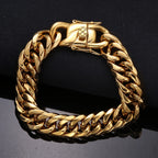 Gold Cuban Chain Bracelet 9-16mm — Gold