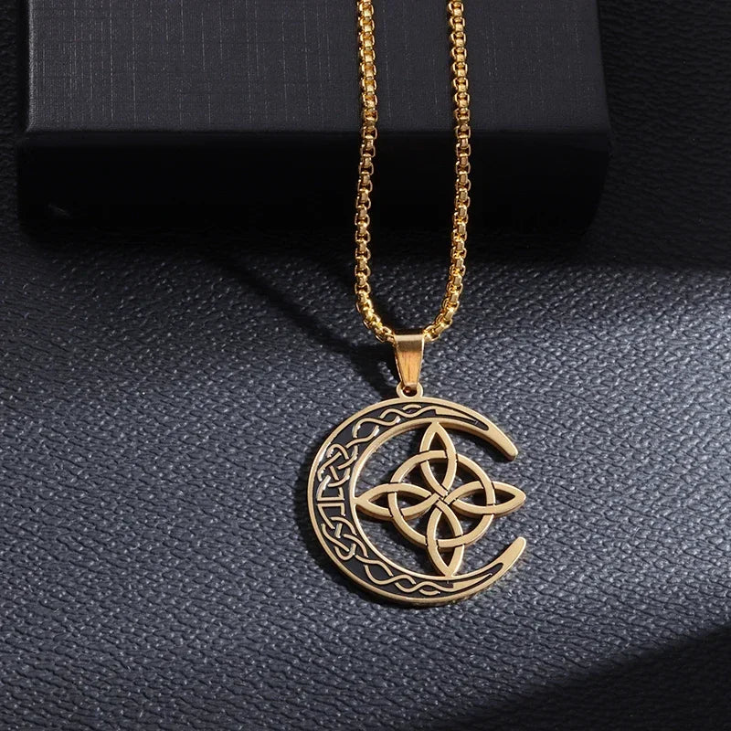 Celtic Trinity Knot Pendant Necklace — Zinc Alloy