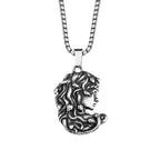 Classic Medusa Snake Pendant — Stainless Steel