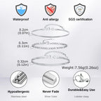 Minimal Chain Bracelet Set Silver — Stainless Steel