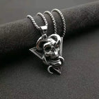 Snake Demon Skull Pendant Necklace — Gothic Vintage