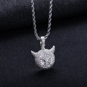Iced Out Demon Pendant — Gold-Tone Stainless Steel