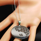 Yin Yang Flower of Life Stainless Steel Necklace for Women Men Silver Color Necklaces & Pendants Jewelry bisuteria N428-QKCS02