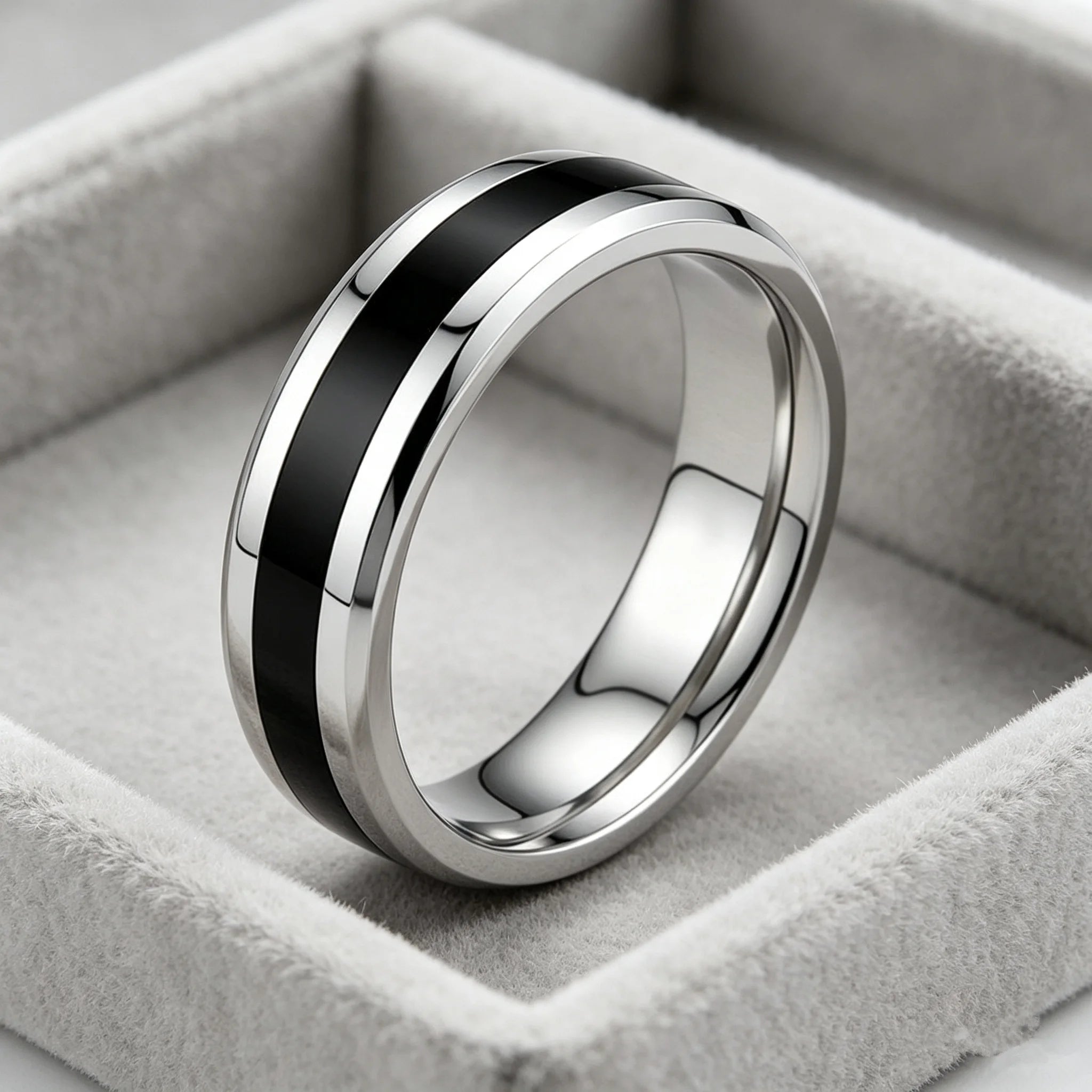 10MM Wide Trendy Stainless Steel Ring For Woman And Man Valentine's Day gift