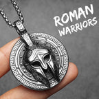 Roman Warrior Stainless Steel Pendant Necklace