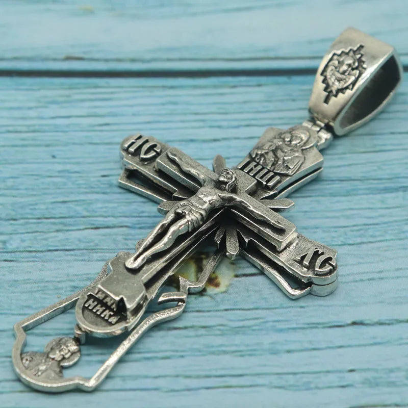 Orthodox Cross Stainless Steel Pendant Necklace