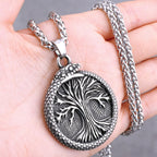 Nordic Vikings Tree of Life Odin Necklace Various Men Celtic Amulet Pendant Stainless Steel Vintage Charm Punk Jewelry