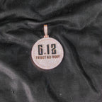 Iced Out Letter Pendant Rose Gold 60MM