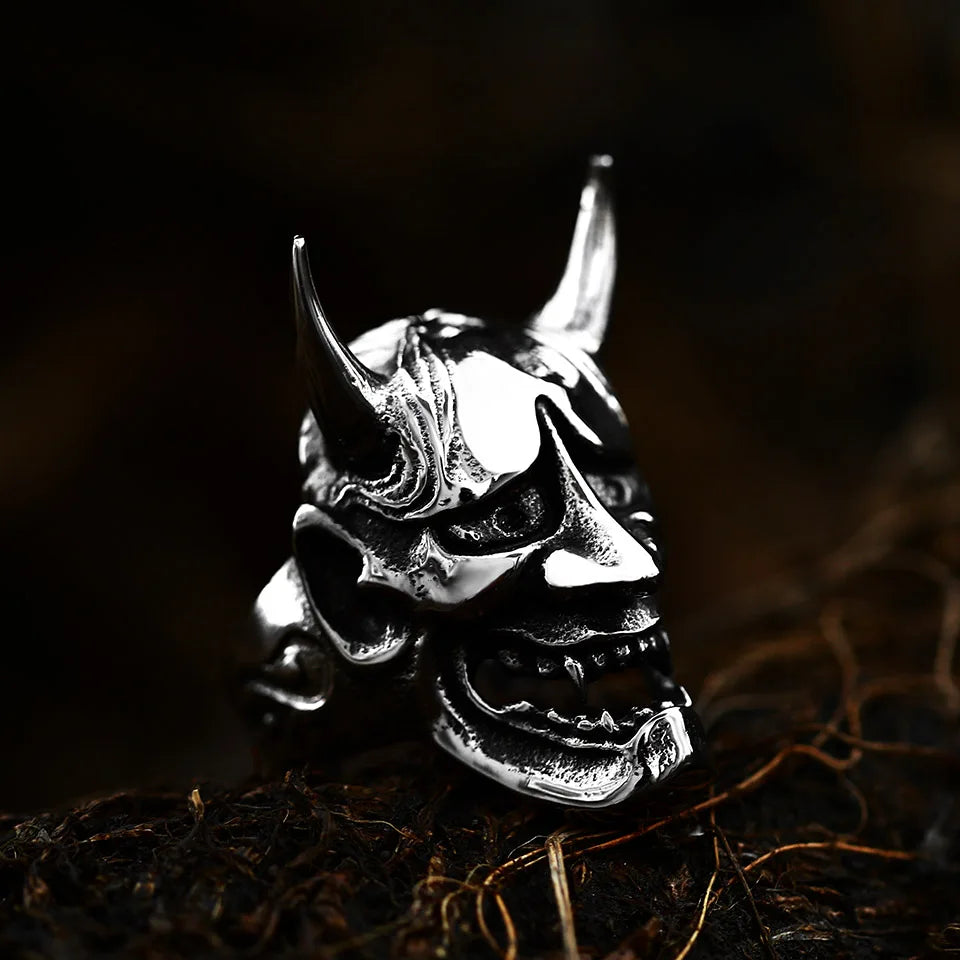 2022 NEW Men's 316L stainless-steel rings Retro Devil Skull Demon gothic punk FASHION Jewelry Gifts free shipping