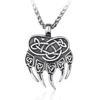 Viking Steel Pendant Vintage Unique Bear Claw