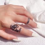 New Design Skull Crow Skull Ring Woodpecker Bird Men's Ring Punk Stylish Jewelry