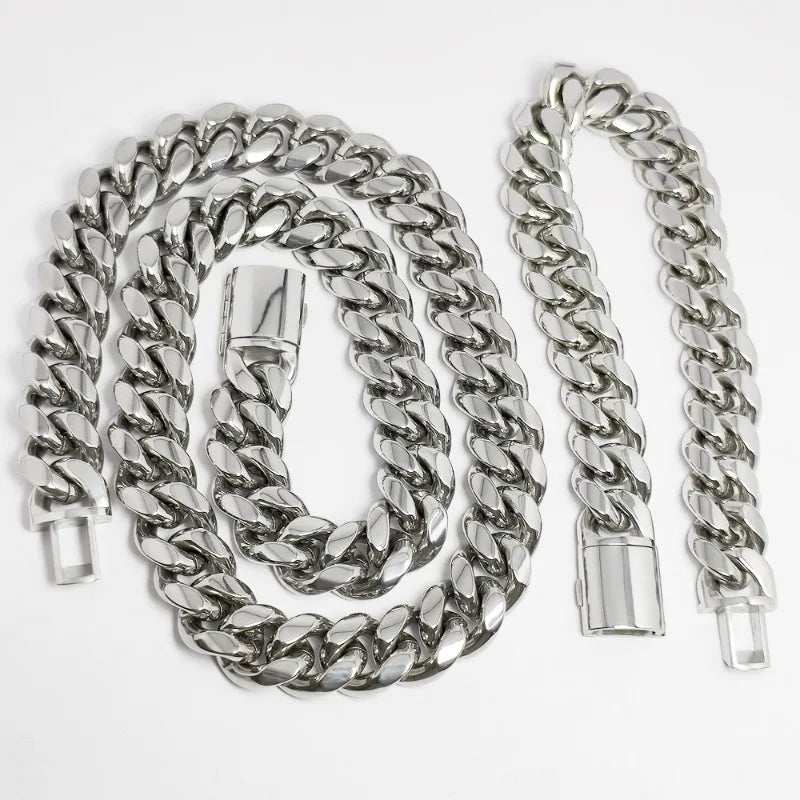 Cuban Link Chain Necklace — Stainless Steel