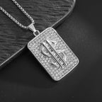 Hip Hop Rock Rapper Blessing Alphabet Pendant Necklace for Personality Men Fashion Street Trend Jewelry Accessories Gift