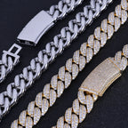 Iced Out Cuban Chain Necklace Stainless Steel 13MM