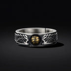 Vintage Personalized Creative Basketball Ring Men's Open Ring Rock Hip Hop Ring Pendant Trend Couple Gothic Niche