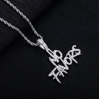 Iced Out Letter Pendant — 14K Gold