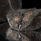 Stainless Steel Sword Cross Pendant Necklaces Twists or Link Chain Hip Hop Punk Choker Necklace for Women Men Jewelry