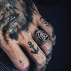 Leviathan Cross Signet Ring — Stainless Steel