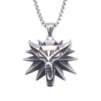 Wolf Stainless Steel Pendant Necklace