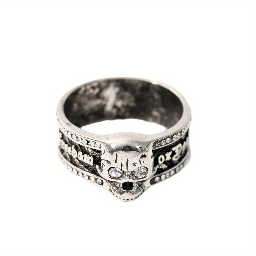 2024 Popular European and American Domineering Skull Men's Rings Personalized Punk Trend Hip-hop Rock Men's Rings