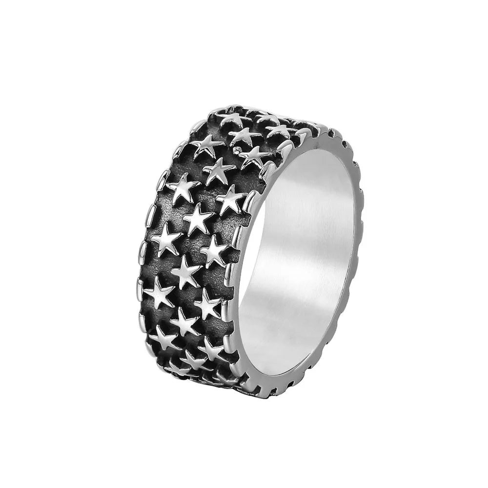 Fashion Punk Stainless Steel Fire Dragon Rings For Men Women Hip Hop Biker Vintage Vikings Animal Ring Amulet Jewelry