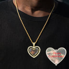 Heart Photo Pendant Necklace Memory