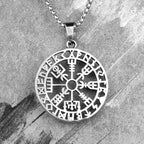 Stainless Steel Viking Pirate Odin Runes Men Necklaces Pendants Chain Punk for Boyfriend Male Jewelry Creativity Gift Wholesale