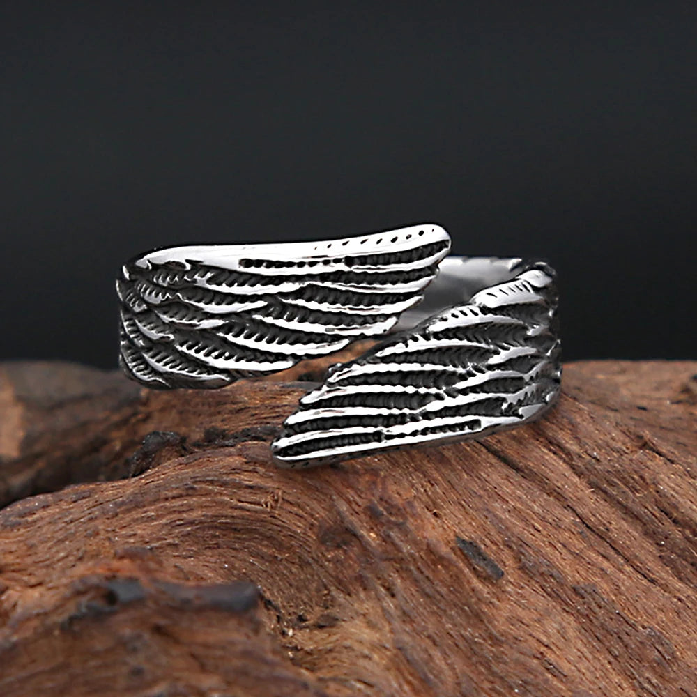 Angel Wings Ring — Stainless Steel