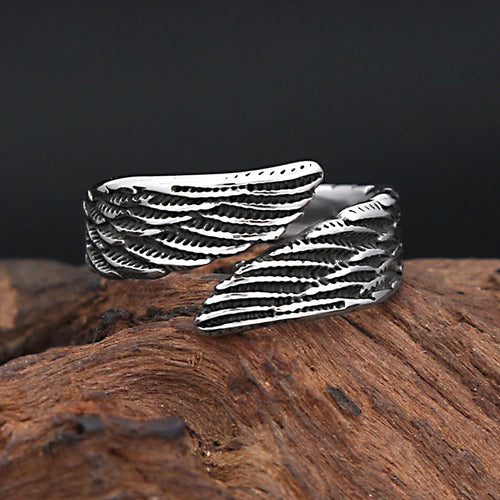 Angel Wings Ring — Stainless Steel
