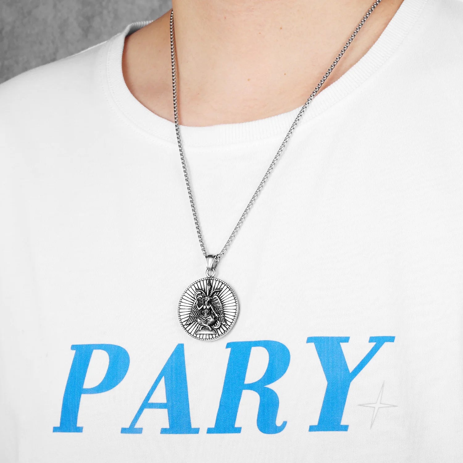 Fallen Angel Satan Pendant — Stainless Steel